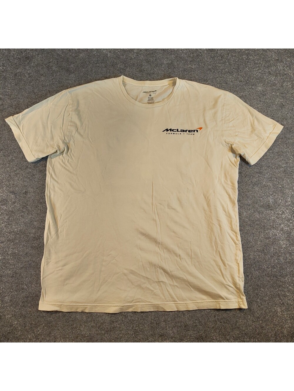 Official McLaren Formula 1 Team Graphic T-Shirt Off-White Men's Size XL